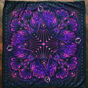 Brain Candy Ink Purple Moth Bandana